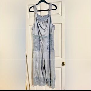 Oli & Hali Soft Blue Knit overalls